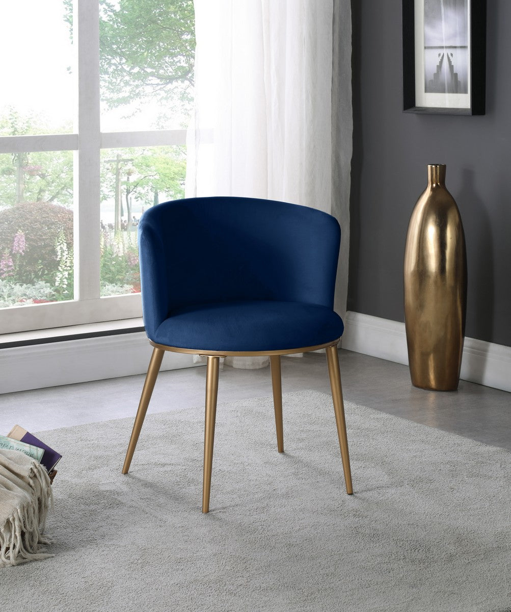 Meridian Furniture Skylar Navy Velvet Dining Chair - Set of 2