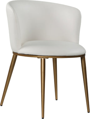 Meridian Furniture Skylar White Faux Leather Dining Chair - Set of 2