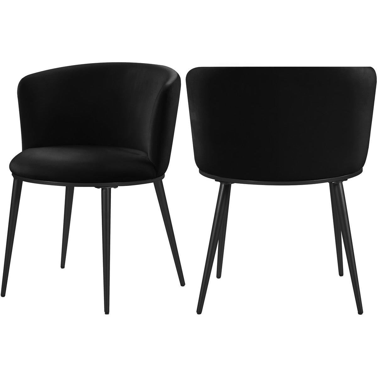 Meridian Furniture Skylar Black Velvet Dining ChairMeridian Furniture - Dining Chair - Minimal And Modern - 1