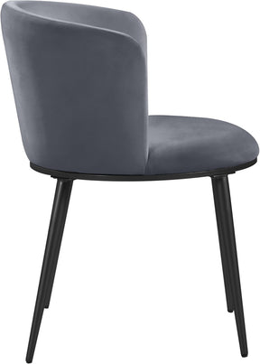 Meridian Furniture Skylar Grey Velvet Dining Chair - Set of 2