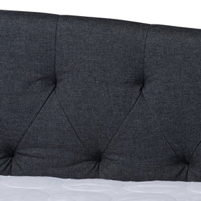 Baxton Studio Delora Modern and Contemporary Dark Grey Fabric Upholstered Full Size Daybed