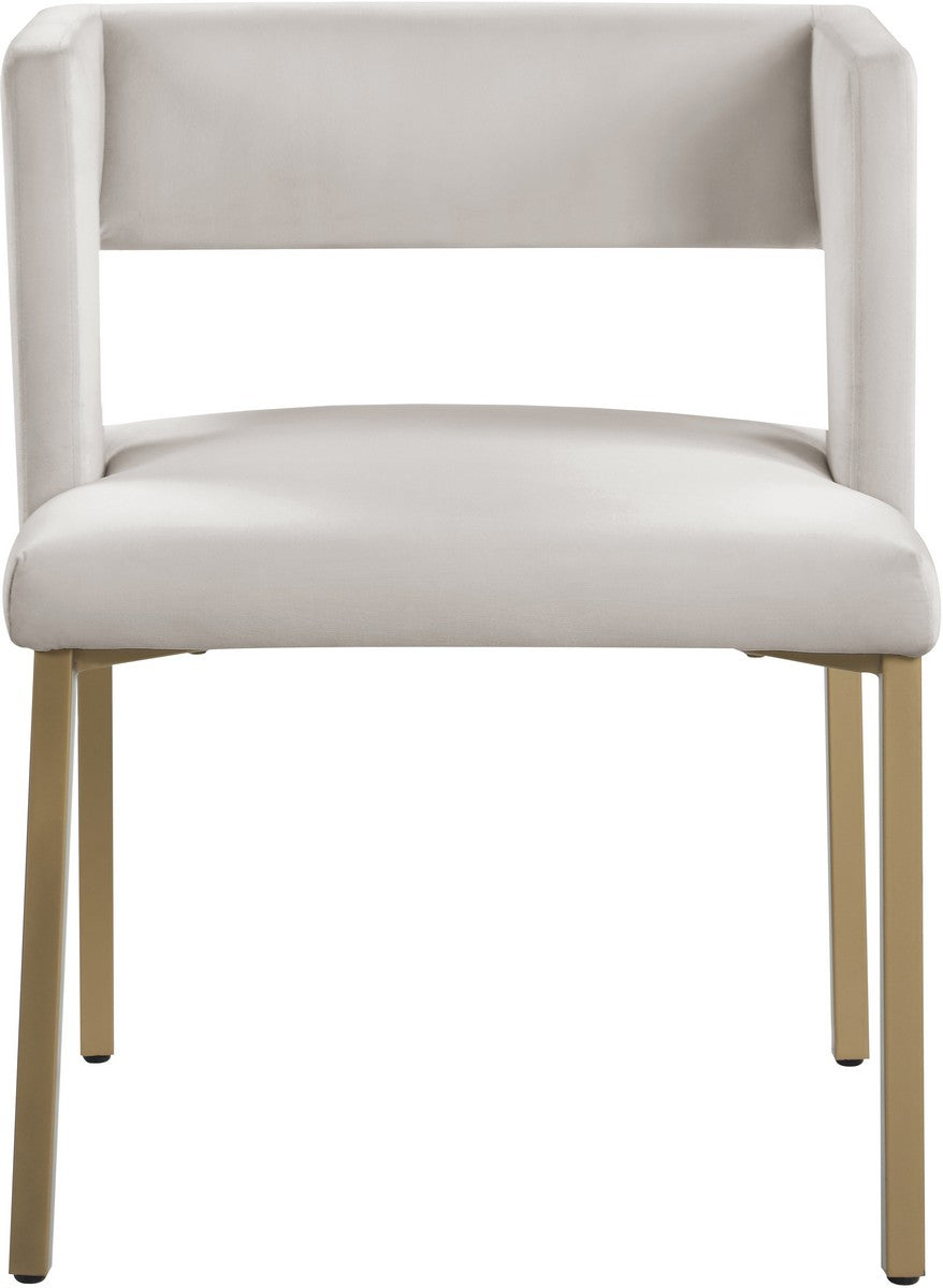 Meridian Furniture Caleb Cream Velvet Dining Chair - Set of 2