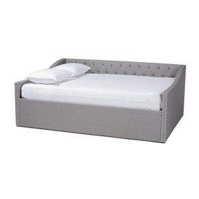 Baxton Studio Haylie Modern and Contemporary Light Grey Fabric Upholstered Full Size Daybed  Baxton Studio-daybed-Minimal And Modern - 1