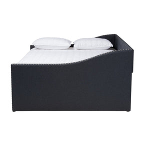 Baxton Studio Haylie Modern and Contemporary Dark Grey Fabric Upholstered Queen Size Daybed