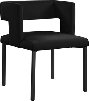 Meridian Furniture Caleb Black Velvet Dining Chair - Set of 2