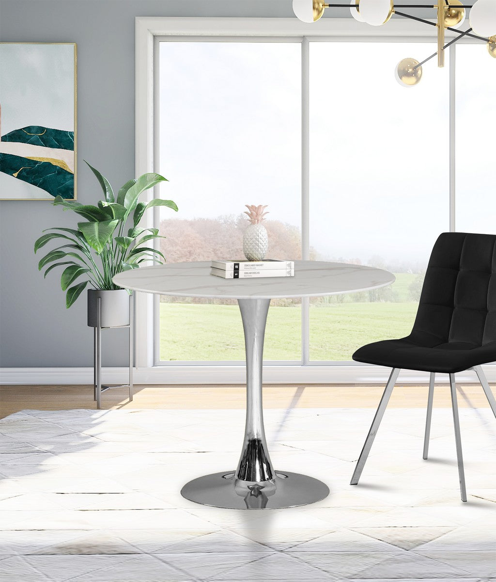 Meridian Furniture Tulip Chrome Dining Table (3 Boxes)