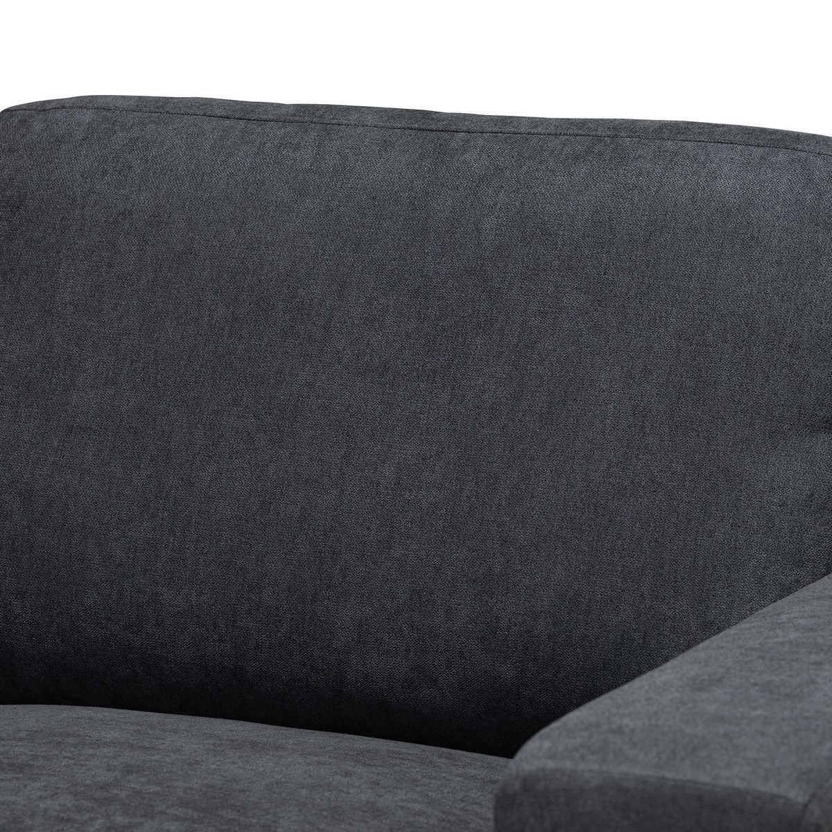 Baxton Studio Nevin Modern and Contemporary Dark Grey Fabric Upholstered Sectional Sofa with Left Facing Chaise