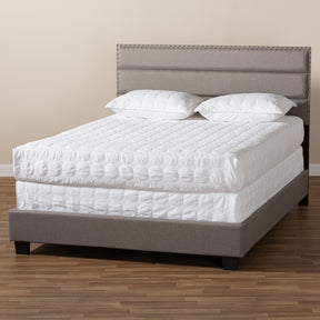 Baxton Studio Ansa Modern and Contemporary Grey Fabric Upholstered Full Size Bed