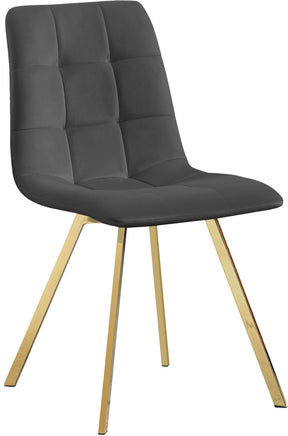 Meridian Furniture Annie Grey Velvet Dining Chair - Set of 2