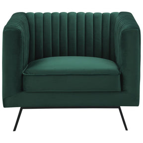 Manhattan Comfort Vandam 1-Seat Hunter Green Velvet ArmchairManhattan Comfort-Armchair- - 1