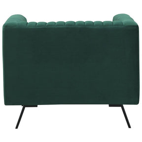 Manhattan Comfort Vandam 1-Seat Hunter Green Velvet Armchair