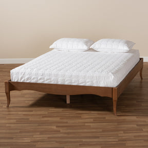 Baxton Studio Marieke Vintage French Inspired Ash Wanut Finished Full Size Wood Bed Frame