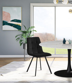 Meridian Furniture Annie Black Velvet Dining Chair - Set of 2