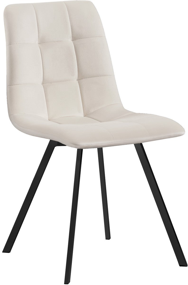 Meridian Furniture Annie Cream Velvet Dining Chair - Set of 2