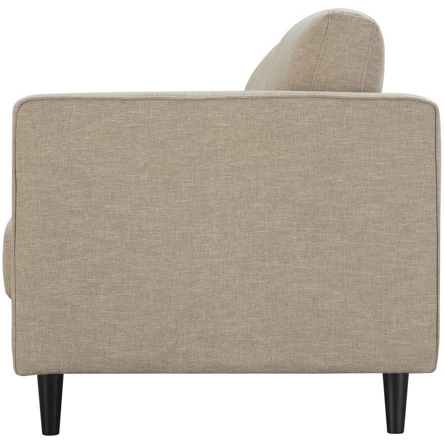 Manhattan Comfort Arthur 1-Seat Tan-Brown Tweed Armchair