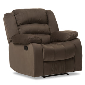 Baxton Studio Hollace Modern and Contemporary Taupe Microsuede 1-Seater Recliner Baxton Studio--Minimal And Modern - 3
