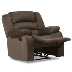 Baxton Studio Hollace Modern and Contemporary Taupe Microsuede 1-Seater Recliner Baxton Studio--Minimal And Modern - 4