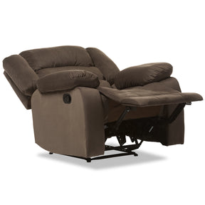 Baxton Studio Hollace Modern and Contemporary Taupe Microsuede 1-Seater Recliner Baxton Studio--Minimal And Modern - 5