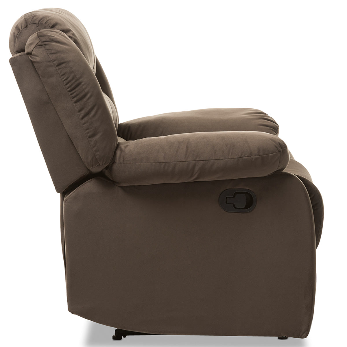 Baxton Studio Hollace Modern and Contemporary Taupe Microsuede 1-Seater Recliner Baxton Studio--Minimal And Modern - 6