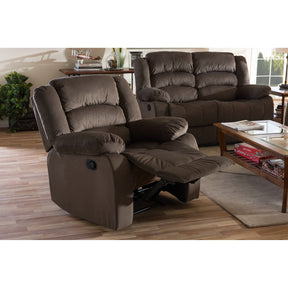 Baxton Studio Hollace Modern and Contemporary Taupe Microsuede 1-Seater Recliner Baxton Studio--Minimal And Modern - 1