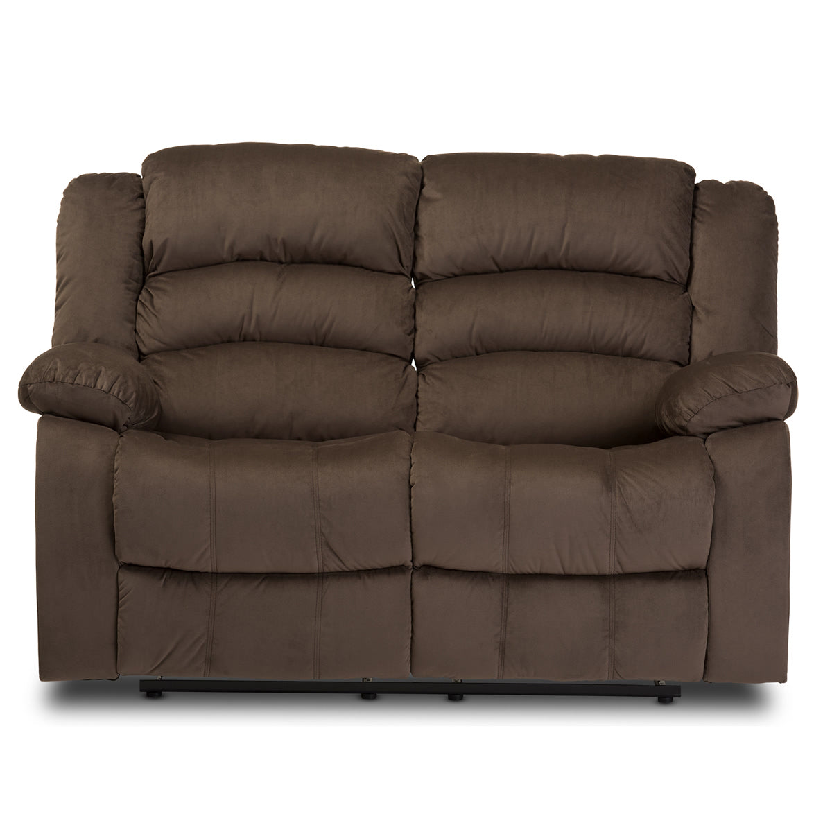 Baxton Studio Hollace Modern and Contemporary Taupe Microsuede 2-Seater Recliner Baxton Studio--Minimal And Modern - 2