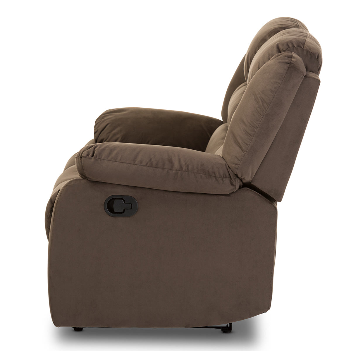Baxton Studio Hollace Modern and Contemporary Taupe Microsuede 2-Seater Recliner Baxton Studio--Minimal And Modern - 6