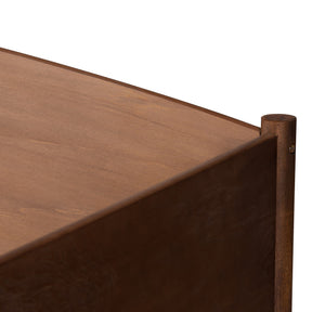 Baxton Studio Veles Mid-Century Modern Ash Wanut Finished Wood Daybed with Trundle