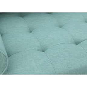 Manhattan Comfort Arthur 3-Seat Mint Green-Blue Tweed Sofa