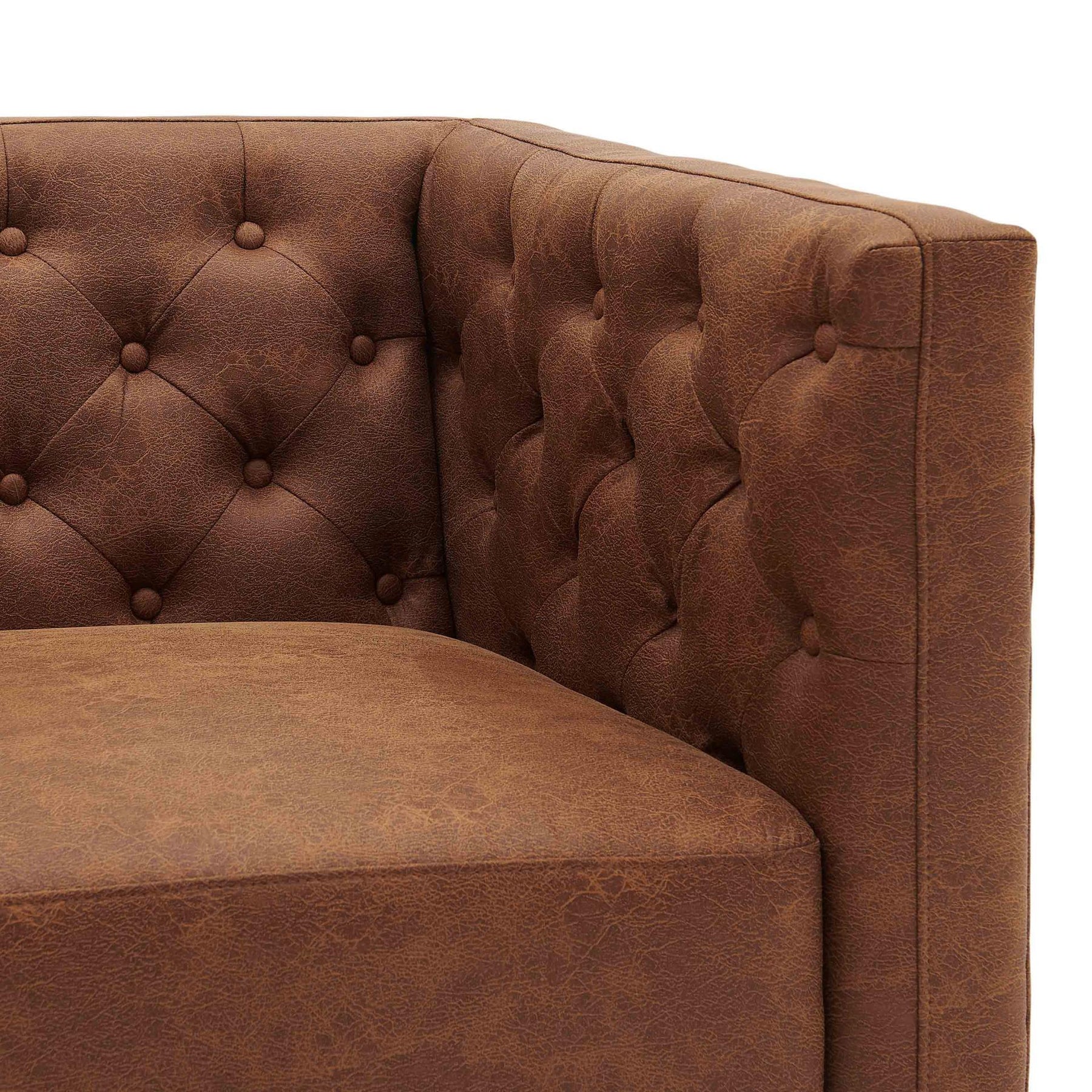 Johnson PU Leather Tufted Accent Chair by New Pacific Direct - 9900072