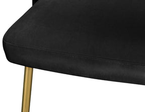 Meridian Furniture Logan Black Velvet Dining Chair - Set of 2
