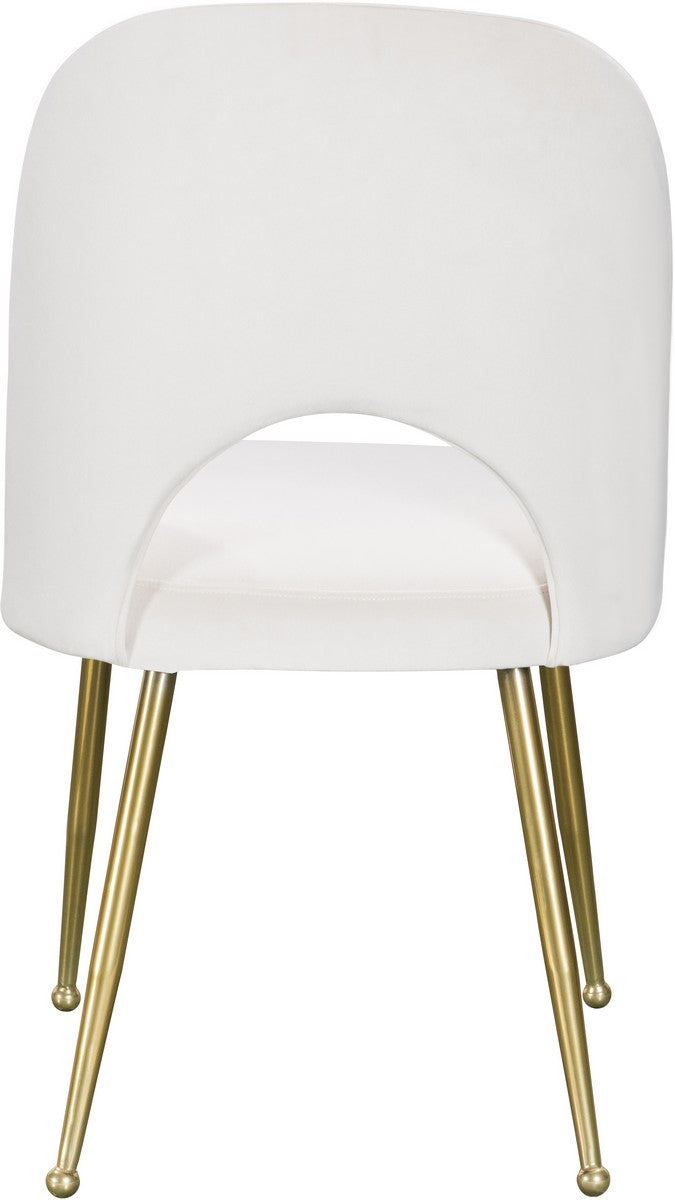 Meridian Furniture Logan Cream Velvet Dining Chair - Set of 2