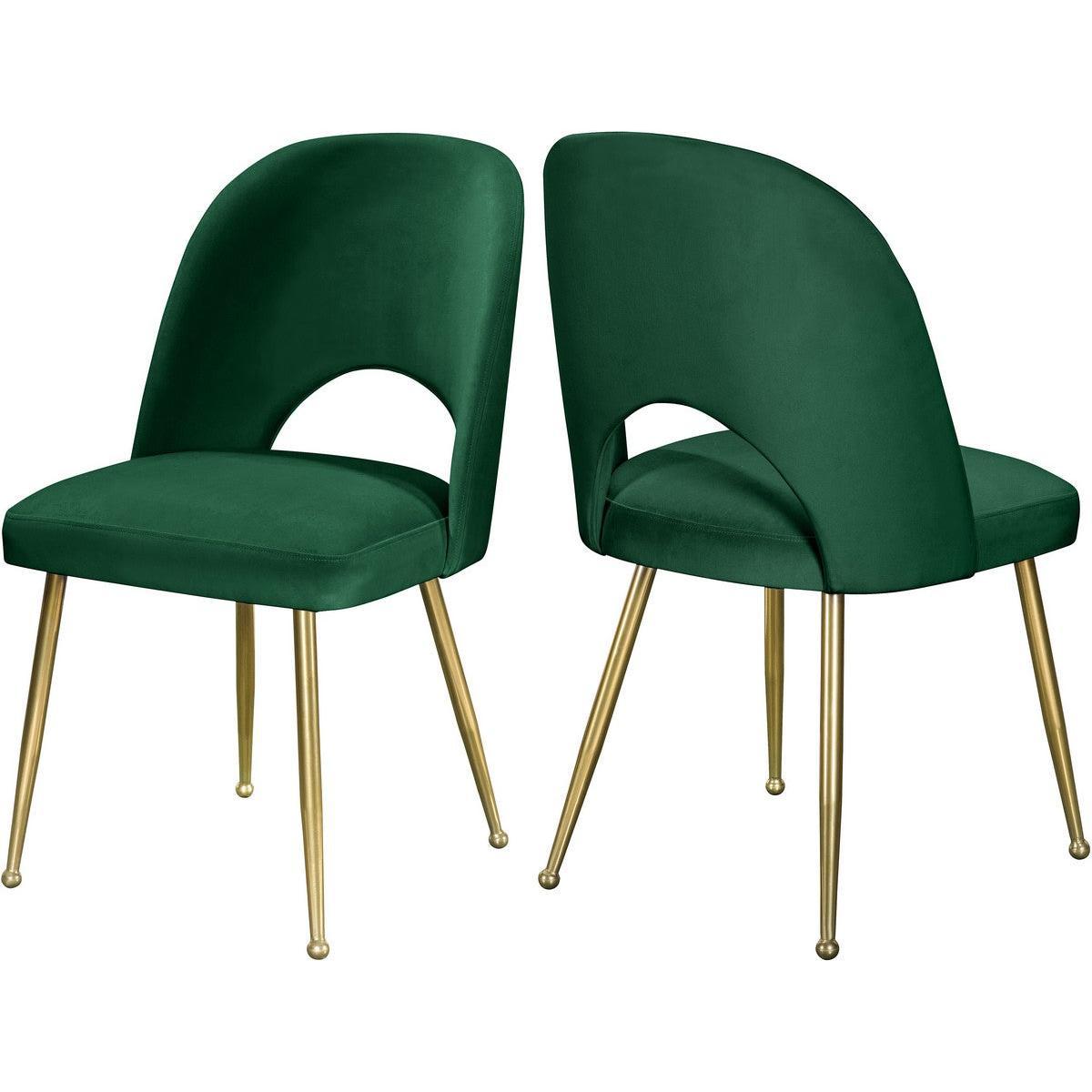 Meridian Furniture Logan Green Velvet Dining ChairMeridian Furniture - Dining Chair - Minimal And Modern - 1