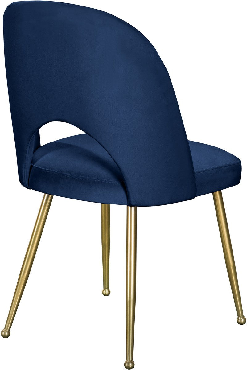 Meridian Furniture Logan Navy Velvet Dining Chair - Set of 2