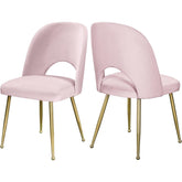 Meridian Furniture Logan Pink Velvet Dining ChairMeridian Furniture - Dining Chair - Minimal And Modern - 1