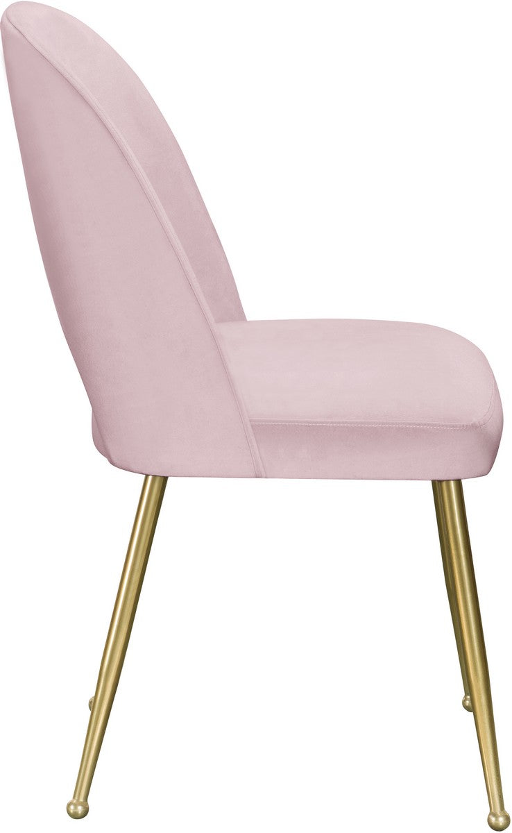 Meridian Furniture Logan Pink Velvet Dining Chair - Set of 2