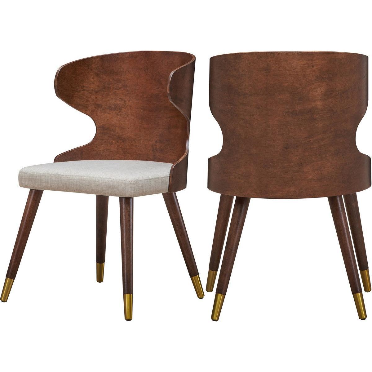 Meridian Furniture Sherwood Cream Linen Fabric Dining ChairMeridian Furniture - Dining Chair - Minimal And Modern - 1
