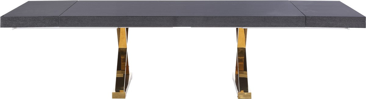 Meridian Furniture Excel Grey Oak Veneer Lacquer Extendable Dining Table (3 Boxes)