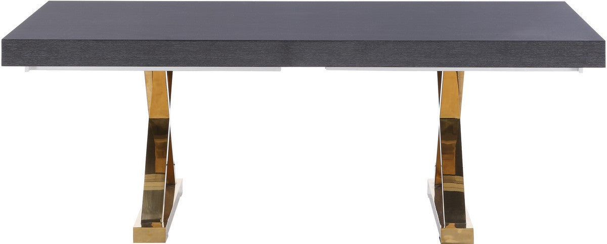 Meridian Furniture Excel Grey Oak Veneer Lacquer Extendable Dining Table (3 Boxes)