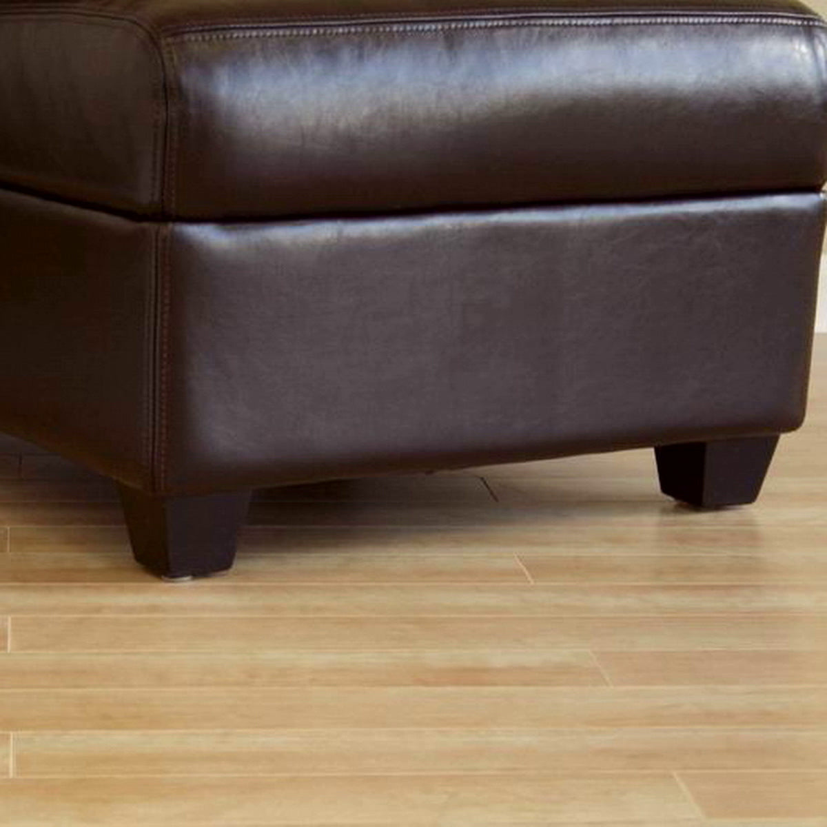 Baxton Studio Dark Brown Armless Club Chair Baxton Studio-chairs-Minimal And Modern - 3