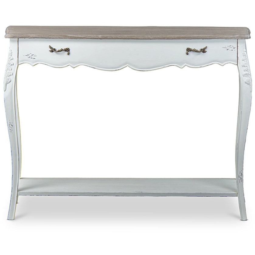 Baxton Studio Bourbonnais Wood Traditional French Console Table Baxton Studio-side tables-Minimal And Modern - 2