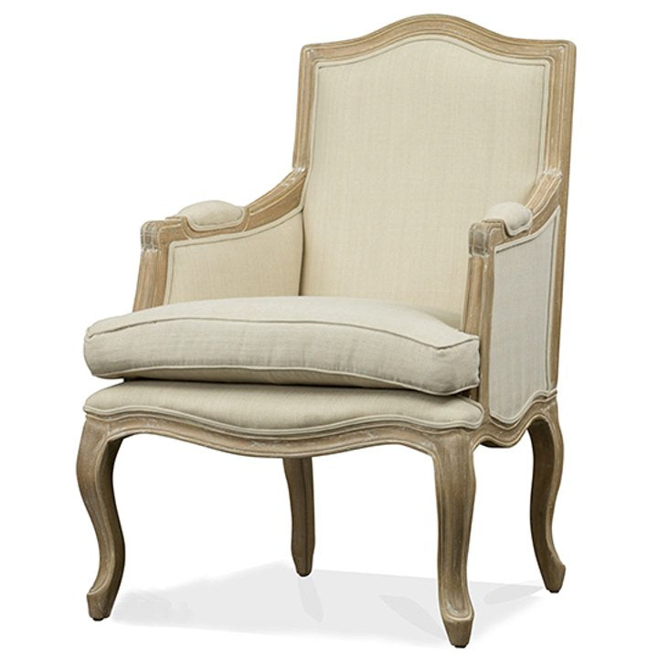 Baxton Studio Nivernais Wood Traditional French Accent Chair Baxton Studio-chairs-Minimal And Modern - 1