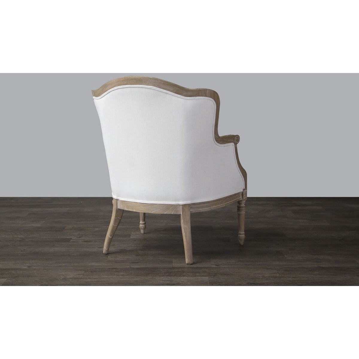 Baxton Studio Charlemagne Traditional French Accent Chair-Oak Baxton Studio-chairs-Minimal And Modern - 5
