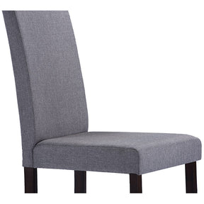 Baxton Studio Andrew Contemporary Espresso Wood Grey Fabric Dining Chair (Set of 2) Baxton Studio-dining chair-Minimal And Modern - 4