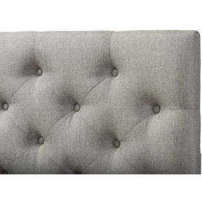 Baxton Studio Viviana Modern and Contemporary Grey Fabric Upholstered Button-tufted Full Size Headboard Baxton Studio-Full Headboard-Minimal And Modern - 3