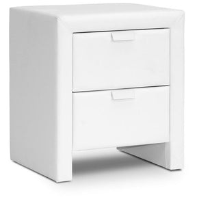Baxton Studio Frey White Upholstered Modern Nightstand Baxton Studio-nightstands-Minimal And Modern - 1
