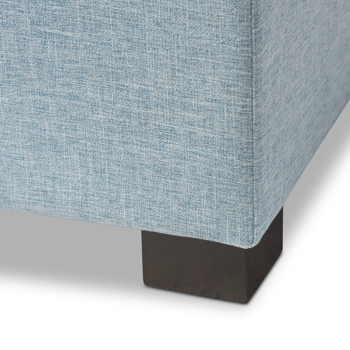 Baxton Studio Roanoke Modern and Contemporary Light Blue Fabric Upholstered Grid-Tufting Storage Ottoman Bench Baxton Studio-benches-Minimal And Modern - 8