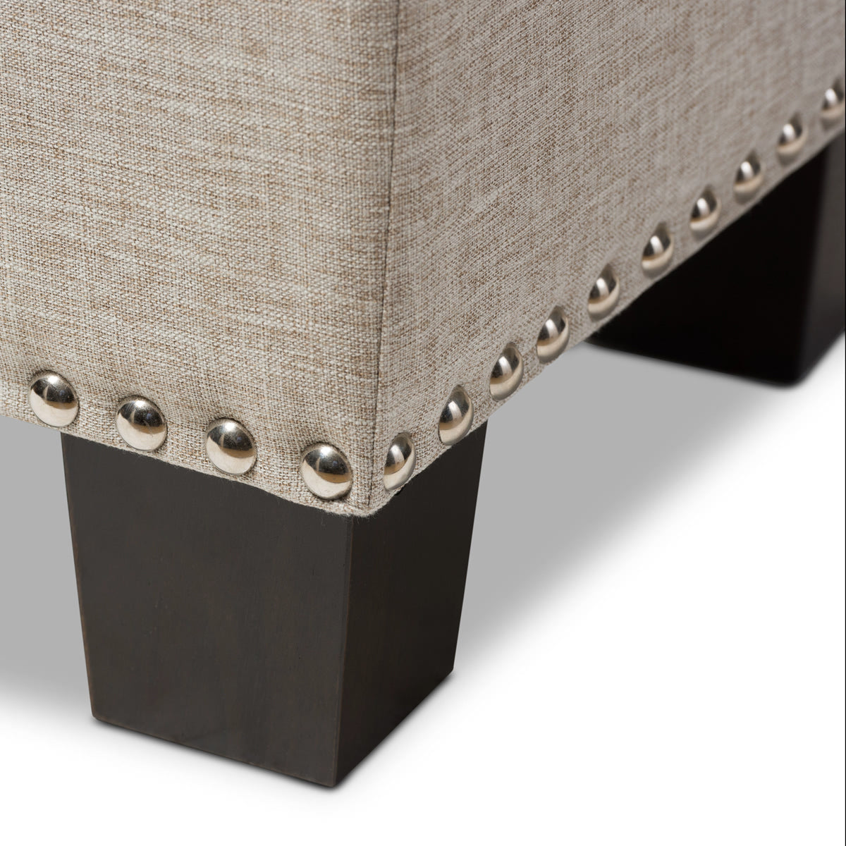 Baxton Studio Hannah Modern and Contemporary Beige Fabric Upholstered Button-Tufting Storage Ottoman Bench Baxton Studio-benches-Minimal And Modern - 8