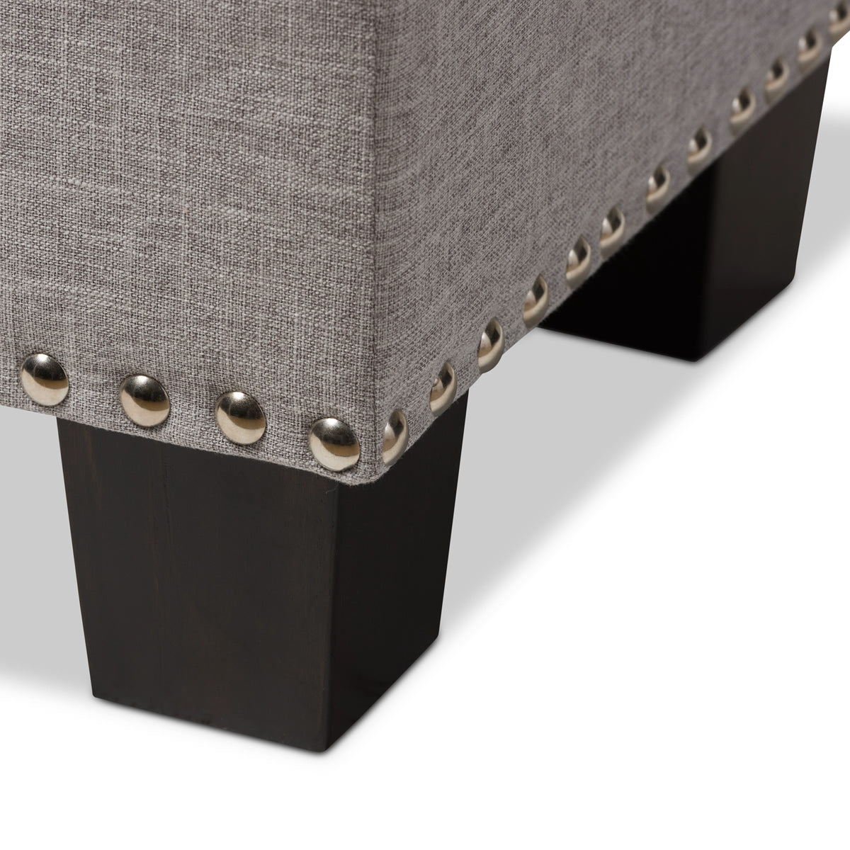 Baxton Studio Hannah Modern and Contemporary Grayish Beige Fabric Upholstered Button-Tufting Storage Ottoman Bench Baxton Studio-benches-Minimal And Modern - 8