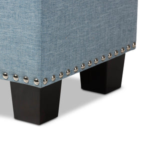 Baxton Studio Hannah Modern and Contemporary Light Blue Fabric Upholstered Button-Tufting Storage Ottoman Bench Baxton Studio-benches-Minimal And Modern - 7