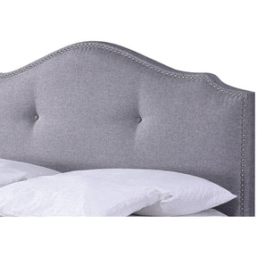 Baxton Studio Armeena Grey Linen Modern Storage Bed with Upholstered Headboard - Queen Size Baxton Studio-beds-Minimal And Modern - 3